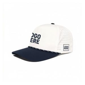 Gorra de Golf Impermeable con Diseño Estético y Dos Tonos, Cuerdas Decorativas, Orificios Cortados con Láser, Logotipo Personalizado, Unisex, para Deportes al Aire Libre - Product Image 3