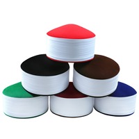 Gorra Shaami islámica al por mayor SH-007 logotipo personalizado musulmán Kufi, Imamah Koofi, sombrero de imán turco, turbante de oración para hombre Namza Topi