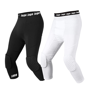 High-<b>Performance</b> Padded Compression Pants Football Tights with <b>Protective</b> Padding Men Compression Pants for Men - Product Image 6