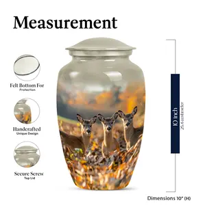 Urne funéraire pour famille de cerfs, dévotion éternelle, pour une mémoire durable - Product Image 2