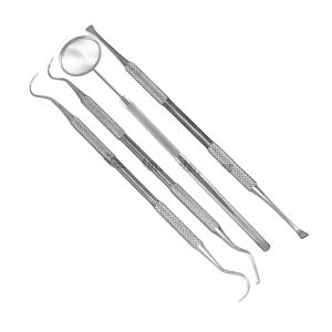 Manual Dental <b>Scraper</b> for Tartar & Plaque Complete Stainless Steel <b>Teeth</b> Cleaning Kit with <b>Tooth</b> <b>Scraper</b> Dental Mirror Scaler - Product Image 1