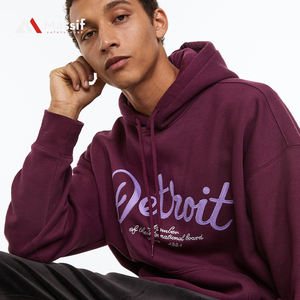 Sudadera con capucha de otoño con cremallera completa Proveedor de sudadera con logotipo personalizado de poliéster/algodón teñido liso - Product Image 5