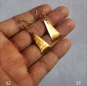 Nueva moda plana de latón puro chapado en oro con pequeñas cuentas y envoltura de alambre pendiente colgante para lotes al por mayor envío gratis pendiente - Product Image 1