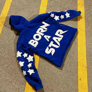 Hot Selling latest fashion Custom Made <b>Hoodie</b> Black With Exquisite Rhinestones <b>Work</b> Pure Cotton Material Heavyweight <b>Hoodie</b> - Product Image 6