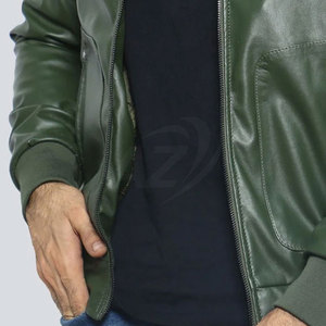 Veste en cuir pour homme grande taille, col montant, respirante, séchage rapide, décontractée, pour l'hiver, usage extérieur, vente en gros - Product Image 5