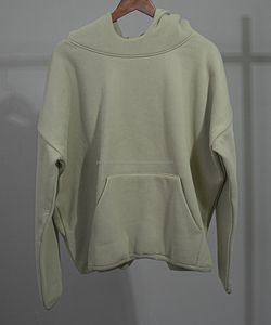 400GSM camiseta de peso pesado 100% algodón polar pulóver hombres ajuste Regular Color liso logotipo personalizado Digital secado rápido transpirable - Product Image 5