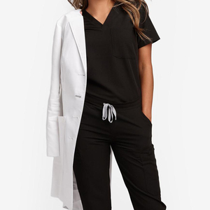 Vente en gros de blouse de laboratoire professionnelle en fibre de bambou ignifuge Respirante FR Long manteau blanc Impression de poche Automne Printemps Utilisation en laboratoire - Product Image 3