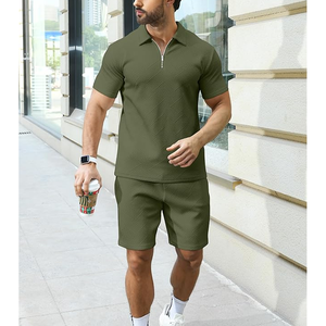 ชุดวอร์มแบบซับเหงื่อกางเกงวิ่งผ้าฟลีซระบายอากาศได้ดีมีกระเป๋ากางเกงขาสั้นแบบถัก - Product Image 5