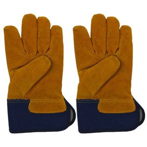 5 gréeur gants de travail sécurité robuste cuir de vachette fendu travailleur protection de sécurité gants à main - Product Image 2