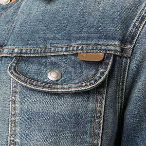 Veste en jean pour homme de haute qualité, fabriquée en usine, col montant personnalisé, style streetwear, nouveauté pour l'hiver - Product Image 6