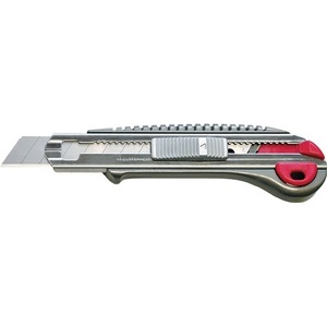 NT <b>CUTTER</b> All-Metal Push Button Utility Knife 18mm Blade Width and 135mm Length - Product Image 1