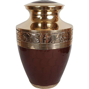 Urne à cendres en laiton de grande capacité avec design élégant, gravure personnalisée et finition biodégradable - Product Image 3