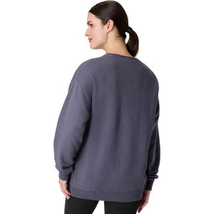 Sweat-shirt pour femme, léger, toucher doux, col rond décontracté, chic minimaliste, à porter au quotidien, tons neutres, basique - Product Image 2