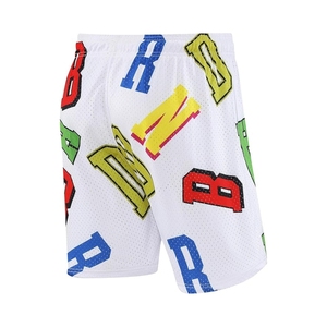 Pantalones cortos de baloncesto de malla con costura de 5 pulgadas para hombre Unisex de poliéster de doble capa al por mayor - Product Image 4