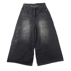 Yeni varış moda 100% pamuk Buggy kot pantolon kadın ekran baskılı tasarım tüm satış iç<span class=keywords><strong>in</strong></span> nefes Buggy kot pantolon - Product Image 1
