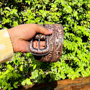 เข็มขัดหนังแท้แกะสลักลายคลาสสิกสไตล์ตะวันตก Gaucho 2026 พร้อมหัวเข็มขัดโลหะผสมสังกะสี ทนทาน เหมาะสำหรับเป็นของขวัญลำลองสำหรับทุกเพศ - Product Image 4