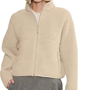 Chaquetas de Forro Polar para Mujer, Sudaderas Extra Grandes con Cierre, Ropa de Invierno, Manga Larga, Estilo Corto, Sherpa, Atuendos de Otoño, Moda - Product Image 1