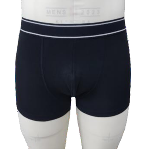 กางเกงบ็อกเซอร์ผู้ชาย ODM ผ้าฝ้าย 95% ผสมอีลาสเทน 5% ขอบเอวยางยืดแบบจาการ์ด แห้งเร็ว ป้องกันแบคทีเรีย - Product Image 1