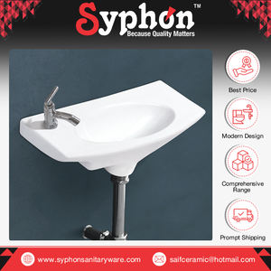 Precio de mercado completo Ampliamente vendido baño cocina uso elegante blanco cerámica sanitaria lavabo a mano fregadero - Product Image 2