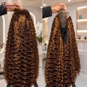 Parrucca all'ingrosso con frontale in pizzo HD grezzo, colore personalizzato 99J Rosso, <span class=keywords><strong>capelli</strong></span> umani <span class=keywords><strong>ricci</strong></span> vergini vietnamiti al 100% con cuticole allineate per donne nere - Product Image 6
