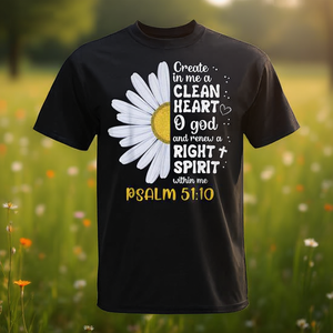 T-shirt ispirata al Salmo 51: crea nel mio cuore un cuore puro - Product Image 3