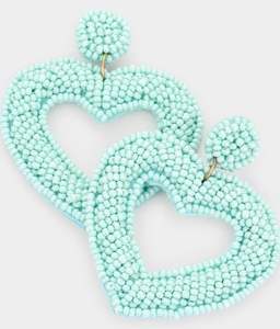 Delicate <b>Embroidery</b> and Beaded Earring <b>Set</b> - Product Image 4