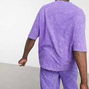 Survêtements de qualité de marque personnalisée surdimensionnés délavés à l'acide deux pièces ensemble de survêtements d'été pour hommes - Product Image 4