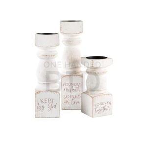 Support de bougie en bois de manguier artisanal, élégant et rustique, décoration de Noël, accent pour le salon, la table à manger ou la pièce principale - Product Image 2