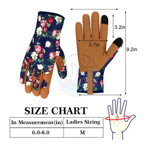 ถุงมือทำสวนหนังนิ่มแบบเต็มนิ้ว ป้องกันมือ ระบายอากาศได้ดี ขายส่ง - Product Image 3