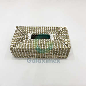 Vietnam <b>White</b> Seagrass Classic Napkin & Tissue Holder for Hotels <b>Kitchen</b> & Bathroom <b>Accessories</b> - Product Image 3