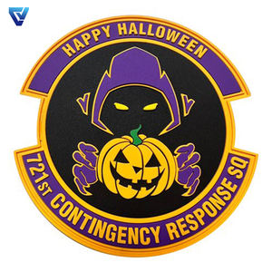 Patchs d'Halloween en caoutchouc à repasser Badge nominatif Patchs d'horreur Citrouille d'Halloween Décoration du jour des morts mexicains pour vêtements - Product Image 6