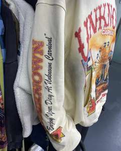 Custom Streetwear Printed Pullover Hoody Jacket Print Oversized French Terry Heavyweight Vintage <b>Black</b> Acid Wash <b>Hoodie</b> - Product Image 2