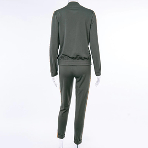 2025 Women's Streetwear Tracksuit Fashion Cotton Casual <b>Sequin</b> Sportswear Suit Cardigan Long <b>Pant</b> Two Piece Set Breathable Quick - Product Image 2