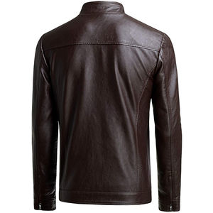 Chaqueta de Motociclista Entallada Personalizada de Fábrica para Hombre, Chaqueta de Cuero Genuino de Alta Calidad - Product Image 4