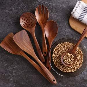 Juego de Espátulas y Palillos de Cocina de Madera Ecológica de Alta Calidad |   Diseño Moderno |   Precio de Fábrica |   Servicio OEM - Product Image 1