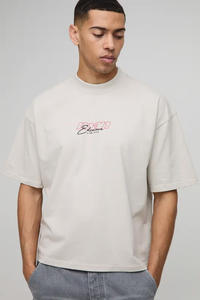 Impression numérique T-shirt streetwear surdimensionné pour hommes 2025 100% coton 240GSM personnalisé qualité de couture supérieure longue vente en gros - Product Image 3