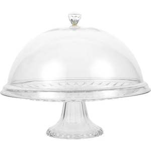 Luxury <b>Glass</b> <b>Cake</b> <b>Stand</b> <b>With</b> <b>Dome</b> Perfect For Birthday Parties Bridal Showers And Formal Event Dessert Styling - Product Image 2