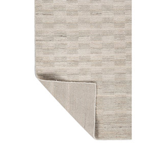 Alfombra de Lana Tejida a Mano Contour Ivory, Alta Calidad, 9x12, Rectangular, Felpa, Color Sólido, para Hogar, Pasillo, Sala de Estar, Dormitorio, Adolescentes - Hwl-239 - Product Image 5