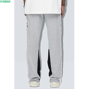 High Quality Men's Casual Flared Pants Mid Waist Breathable Canvas <b>Stretch</b> Fabric Anti-Wrinkle Quick Dry Fleece Lining Unisex - Product Image 6