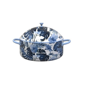 หม้ออุ่นอาหารโลหะรูปทรงกลมหม้อไฟตกแต่งผนังสองชั้นดีไซน์รูปใบไม้ทำด้วยมือ - Product Image 1