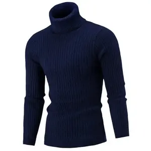 Suéter de cuello alto con estilo para hombre, 100% algodón, suave, cálido, ligero para invierno, ropa de oficina a la moda - Product Image 6
