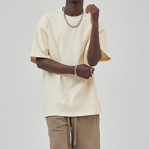 เสื้อยืดผ้าคอตตอนรุ่น300 100% สำหรับผู้ชายเสื้อยืดถักสีขาวขนาดใหญ่ออกแบบได้ตามที่ต้องการ - Product Image 3