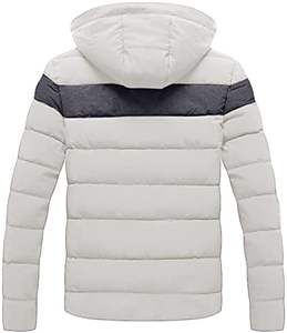 Veste matelassée légère à capuche pour homme, de haute qualité, pliable, chaude pour l'hiver, avec duvet et tissu en toile tissée à bulles - Product Image 2