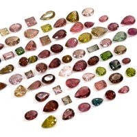 Pierres précieuses en tourmaline naturelle multicolores, rondes, ovales, carrées, en forme de poire, taille émeraude, 4x6-10x14 mm, pierres précieuses en tourmaline calibrées pour la fabrication de bijoux