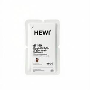 HEWI 611.90 Pare-chocs mural en plastique blanc pur à 99 %, longueur 90 mm, pour accent mural - Product Image 3