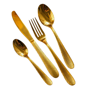Couverts dorés Couverts métalliques Poignée design Fournisseur en gros Table à manger Meilleur design Couverts en métal Couverts - Product Image 1