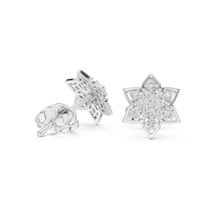 ต่างหูเพชรกลมหรูหราแฟนซีที่มีคุณภาพสูงสำหรับผู้หญิงเครื่องประดับเม็ดเพชรสำหรับปลูกในห้องปฏิบัติการขายส่ง - Product Image 1