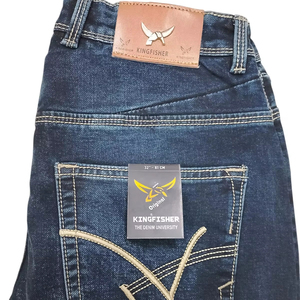 Nuevo estilo Washed Pure Denim Jeans Street Trend Retro Pantalones Slim Fit Straight-leg Jeans para hombres - Product Image 3