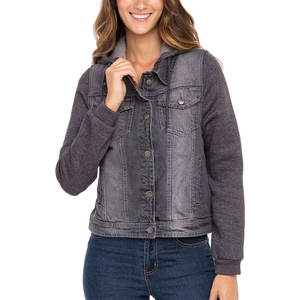 Nouvelle arrivée, veste en jean pour femme d'hiver, brute, respirante, écologique, réversible, confortable, style streetwear durable - Product Image 2