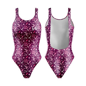 Maillot de bain une pièce pour femme, imprimé numérique personnalisé, écologique, motif floral 3D, séchage rapide, décolleté arrondi, couture sans couture - Product Image 1